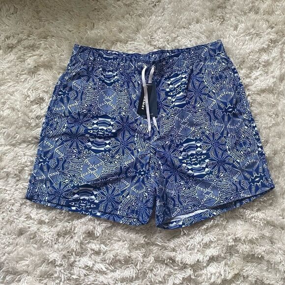 NWT mens 5.5 inch blue swim short - Picture 1 of 5